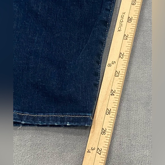 Frame Le Skinny De Jeanne Ripped Crop Skinny Jeans, Size 32  Blue New With Tags - Picture 8 of 14